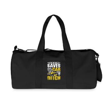 Saves your car from the ditch tow truck - Recycled Canvas Sports Bag by Stanley/Stella - black - Front