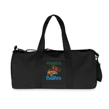 grand frère, Promu grand frère Cadeau - Sac de sport en toile recyclée Stanley/Stella - noir - Devant