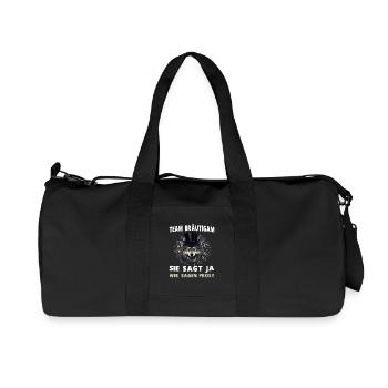 Junggesellenabschied Hochzeit Bräutigam Wolf - Recycelte Canvas-Sporttasche von Stanley/Stella - Schwarz - Vorne