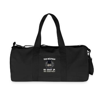Wolf Junggesellenabschied Bräutigam Hochzeit - Recycelte Canvas-Sporttasche von Stanley/Stella - Schwarz - Vorne