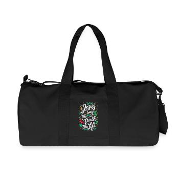 Jesus Way the Truth the Life - Recycelte Canvas-Sporttasche von Stanley/Stella - Schwarz - Vorne