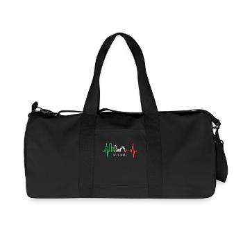Mailand Skyline Italien Herzschlag Fan Love Milano - Recycelte Canvas-Sporttasche von Stanley/Stella - Schwarz - Vorne