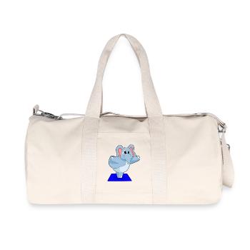 Elefant Yoga Fitness Gymnastik - Recycelte Canvas-Sporttasche von Stanley/Stella - Naturweiß - Vorne