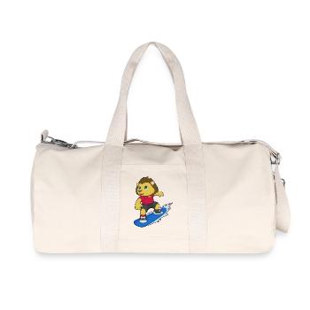 Löwe Snowboarder Snowboard - Recycled Canvas Sports Bag by Stanley/Stella - natural - Front