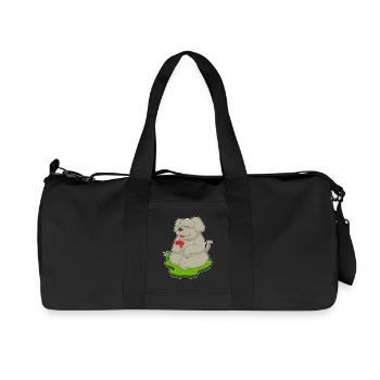 Dog Poker Poker Cards - Recycled Canvas Sports Bag by Stanley/Stella - black - Front