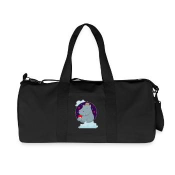 Nilpferd Poker Pokerkarten - Recycelte Canvas-Sporttasche von Stanley/Stella - Schwarz - Vorne