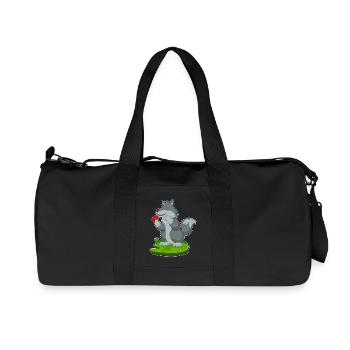 Wolf Poker Cartes de poker - Sac de sport en toile recyclée Stanley/Stella - noir - Devant