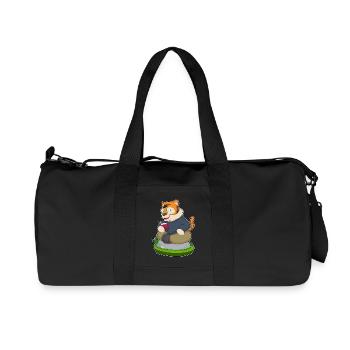 Lunettes de livres Tiger Nerd - Sac de sport en toile recyclée Stanley/Stella - noir - Devant
