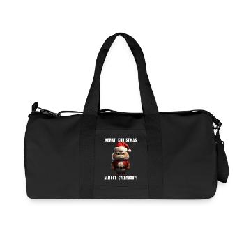 Joyeux Noël Grim Cat Noël tenue - Sac de sport en toile recyclée Stanley/Stella - noir - Devant