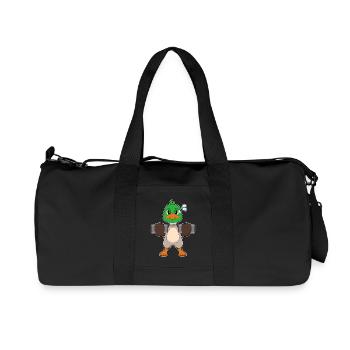 Duck Bodybuilder Dumbbells Bodybuilding - Recycled Canvas Sports Bag by Stanley/Stella - black - Front