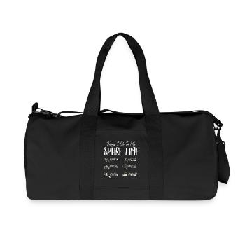 Things I do in my spare time drawing - Recycled Canvas Sports Bag by Stanley/Stella - black - Front