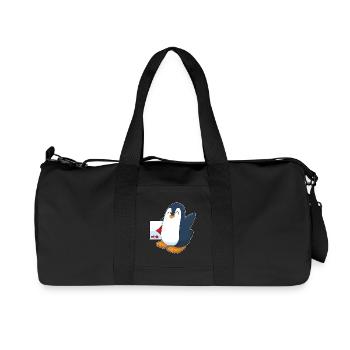 Jeu de cartes de poker Penguin Poker - Sac de sport en toile recyclée Stanley/Stella - noir - Devant