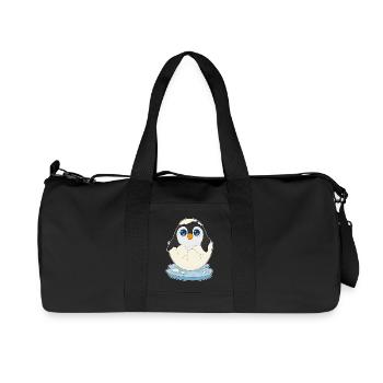 Baby Pinguin Ei - Recycelte Canvas-Sporttasche von Stanley/Stella - Schwarz - Vorne