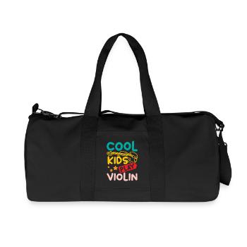 Children Toddlers Cool kids play violin - Recycelte Canvas-Sporttasche von Stanley/Stella - Schwarz - Vorne
