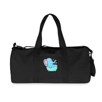 Bathtub Elephant - Recycled Canvas Sports Bag by Stanley/Stella - black - Front