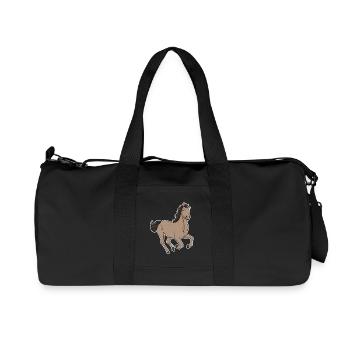 Niedliches Pferd - reiten - Recycelte Canvas-Sporttasche von Stanley/Stella - Schwarz - Vorne