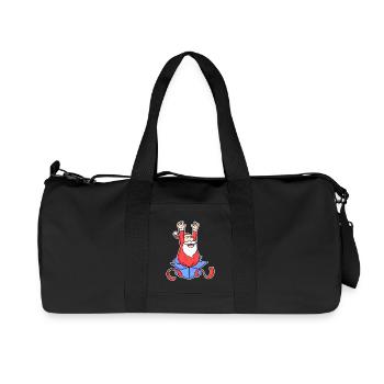 Surprise du Père Noël - Sac de sport en toile recyclée Stanley/Stella - noir - Devant