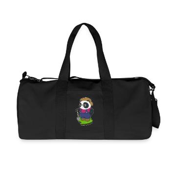 Ferme de pelles Panda Farmer - Sac de sport en toile recyclée Stanley/Stella - noir - Devant
