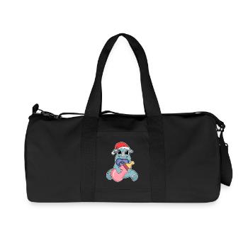 Rhino Baby Christmas - Recycled Canvas Sports Bag by Stanley/Stella - black - Front