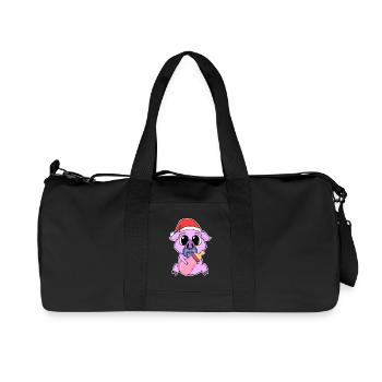 Pig Baby Christmas - Recycled Canvas Sports Bag by Stanley/Stella - black - Front