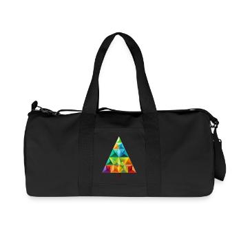 Colorful Festive Magic: Rainbow Christmas Tree - Recycled Canvas Sports Bag by Stanley/Stella - black - Front