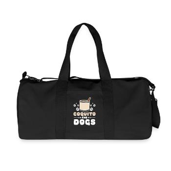 Dog Owner Christmas Lover, coquito and dogs - Recycelte Canvas-Sporttasche von Stanley/Stella - Schwarz - Vorne