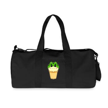 Cornet de glace grenouille - Sac de sport en toile recyclée Stanley/Stella - noir - Devant