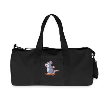 Mouse Skater Skateboard Sport - Recycled Canvas Sports Bag by Stanley/Stella - black - Front