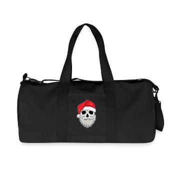 Santa Claus Christmas Skull - Recycled Canvas Sports Bag by Stanley/Stella - black - Front