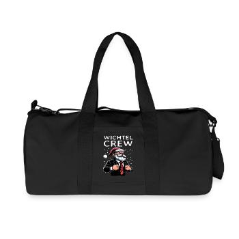 Anzug Wichtel Crew Weihnachts Gnome - Recycelte Canvas-Sporttasche von Stanley/Stella - Schwarz - Vorne