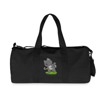 Hockey sur gazon Cat Stick de hockey sur gazon - Sac de sport en toile recyclée Stanley/Stella - noir - Devant