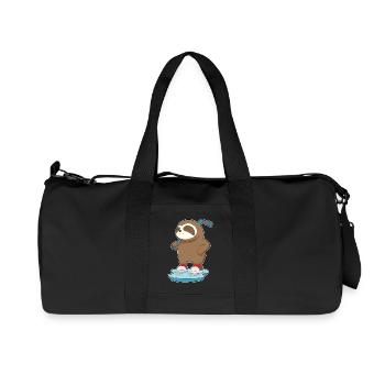 Faultier Eishockey Eishockeyschläger - Recycelte Canvas-Sporttasche von Stanley/Stella - Schwarz - Vorne