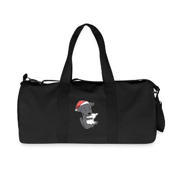 Italian Greyhound Dog Animal Christmas - Recycled Canvas Sports Bag by Stanley/Stella - black - Front
