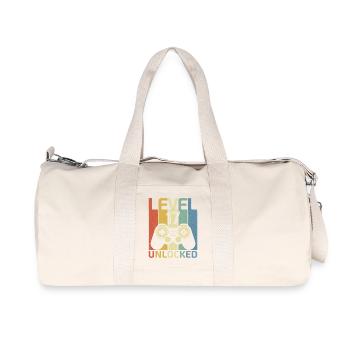 Level 17 Unlocked Funny Video Gamer 17th Birthday - Recycled Canvas Sports Bag by Stanley/Stella - natural - Front