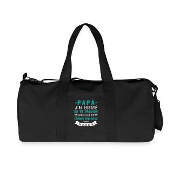 Papa J'ai Essayé De Te Trouver Le Meilleur Cadeau - Sac de sport en toile recyclée Stanley/Stella - noir - Devant
