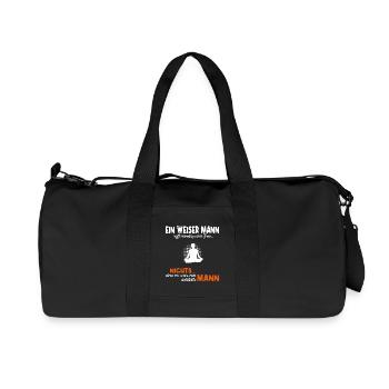 Lustiger Spruch für Ehepaare - Recycelte Canvas-Sporttasche von Stanley/Stella - Schwarz - Vorne