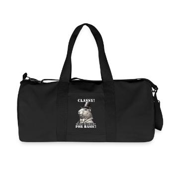 Capybara - Recycelte Canvas-Sporttasche von Stanley/Stella - Schwarz - Vorne