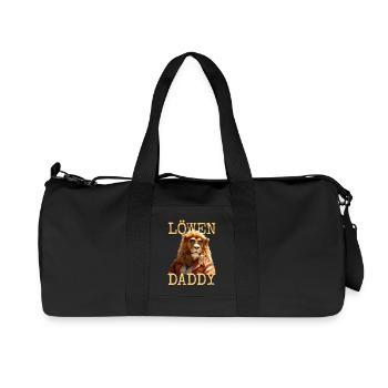 Lion Papa Papa Papa Fête des Pères Père Sauvage Lion - Sac de sport en toile recyclée Stanley/Stella - noir - Devant