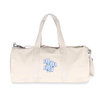Motif de lapin - Sac de sport en toile recyclée Stanley/Stella - blanc naturel - Devant
