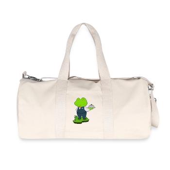 Frog Cook Serving Bell Cooking - Recycled Canvas Sports Bag by Stanley/Stella - natural - Front