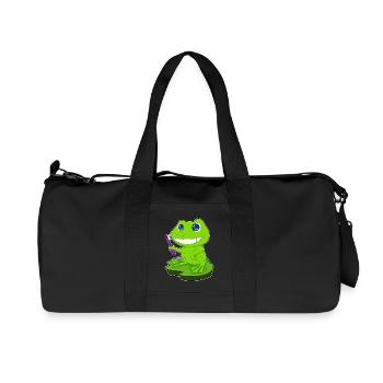 Frog Toothbrush - Recycled Canvas Sports Bag by Stanley/Stella - black - Front