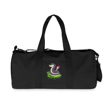Schlange Maler Pinsel Malen - Recycelte Canvas-Sporttasche von Stanley/Stella - Schwarz - Vorne