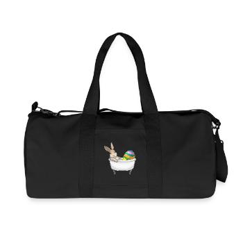 Hase Ostern Badewanne - Recycelte Canvas-Sporttasche von Stanley/Stella - Schwarz - Vorne