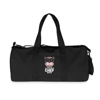 Chef Spruch mit Seelöwe Motiv - Recycelte Canvas-Sporttasche von Stanley/Stella - Schwarz - Vorne
