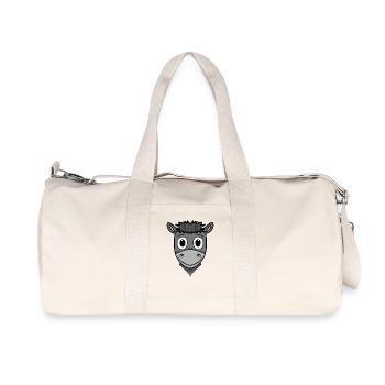 Donkey Animal Head Animal Head Donkey Head - Recycled Canvas Sports Bag by Stanley/Stella - natural - Front