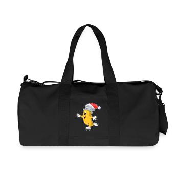 Bleistift Weihnachten Rollschuhe - Recycelte Canvas-Sporttasche von Stanley/Stella - Schwarz - Vorne