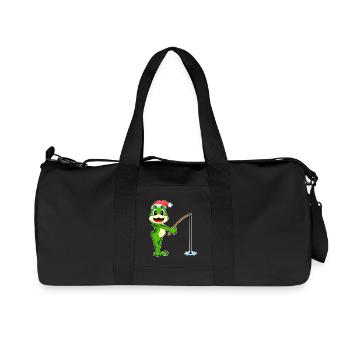 Grenouille de Noël Pêche - Sac de sport en toile recyclée Stanley/Stella - noir - Devant