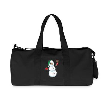 Schneemann Weihnachten Lutscher - Recycelte Canvas-Sporttasche von Stanley/Stella - Schwarz - Vorne