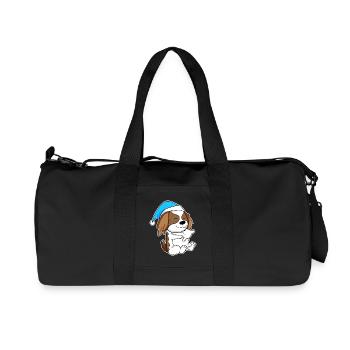 Cavalier King Charles Spaniel Schlafen Müdigkeit - Recycelte Canvas-Sporttasche von Stanley/Stella - Schwarz - Vorne
