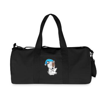 Bull Terrier Sleeping Fatigue Dog Dog Breed - Recycled Canvas Sports Bag by Stanley/Stella - black - Front
